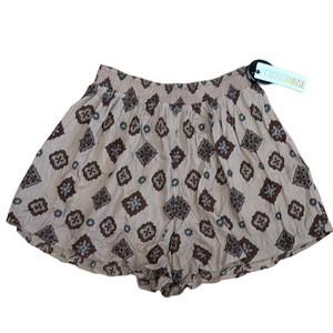 Amuse Society Beach Vida Skort M Brown Boho Geometric Summer NWT